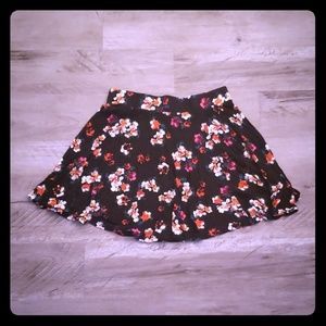 High Waisted Floral Skirt